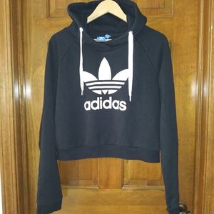 Adidas cropped hoodie sweater